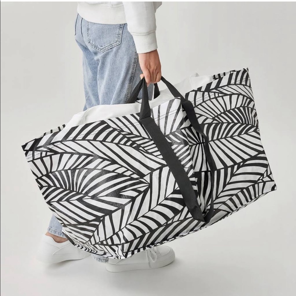 IKEA Black and White Tote